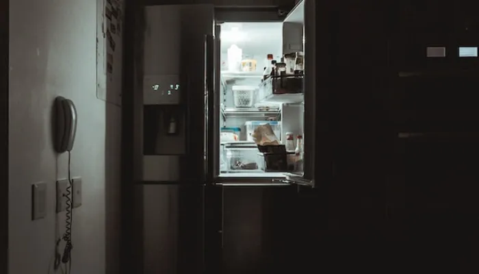 開きっぱなしの冷蔵庫