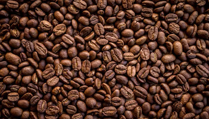 大量のコーヒー豆