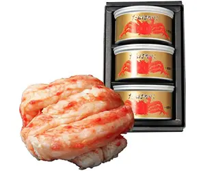 マルヤ水産のたらばがに 一番脚肉缶詰 100g(3缶ギフト箱入)