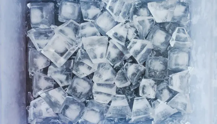 冷凍庫に入った大量の氷