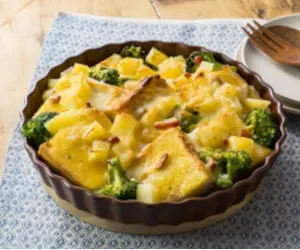ブロッコリーとじゃがいものキッシュ風
