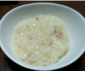 カルボナーラソースで簡単リゾット